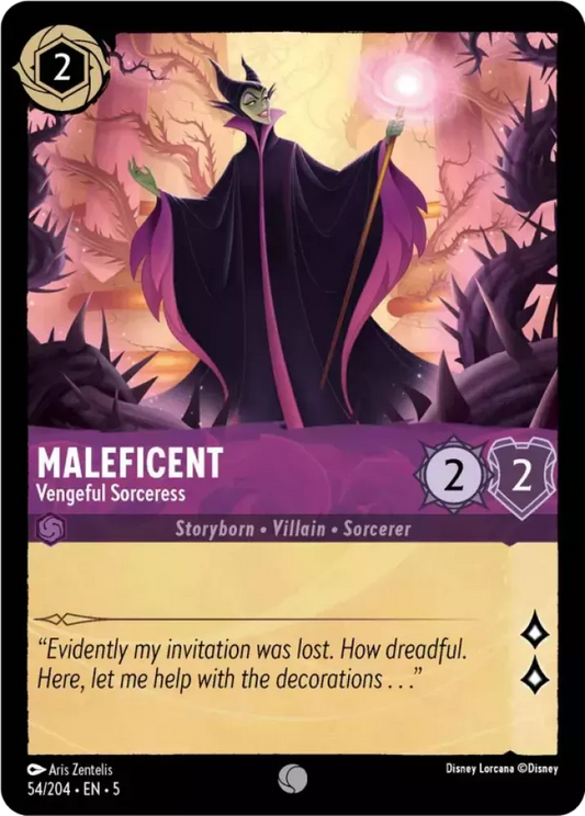 (054) Lorcana Shimmering Skies Single: Maleficent - Vengeful Sorceress  Common