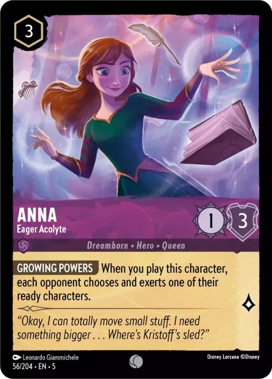 (056) Lorcana Shimmering Skies Single: Anna - Eager Acolyte  Common