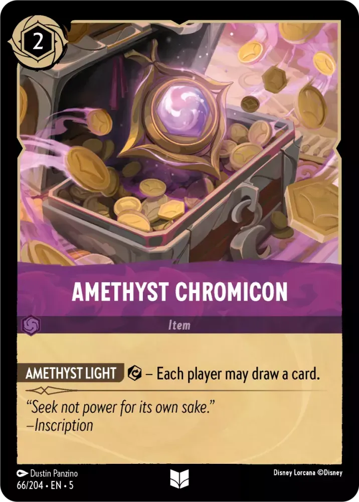 (066) Lorcana Shimmering Skies Single: Amethyst Chromicon  Uncommon