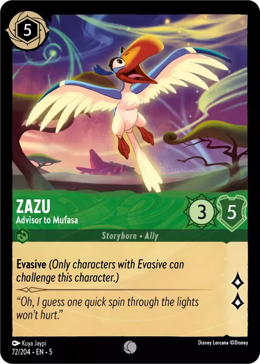 (072) Lorcana Shimmering Skies Single: Zazu - Advisor to Mufasa  Common