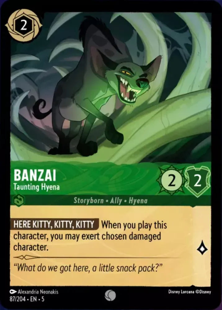 (087) Lorcana Shimmering Skies Single: Banzai - Taunting Hyena  Common