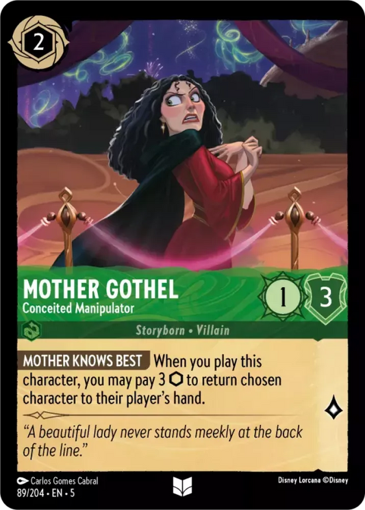 (089) Lorcana Shimmering Skies Single: Mother Gothel - Conceited Manipulator  Uncommon