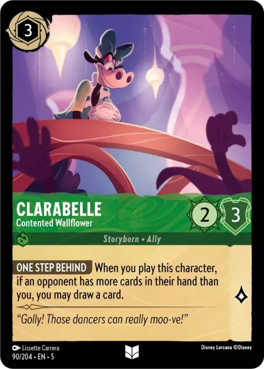 (090) Lorcana Shimmering Skies Single: Clarabelle - Contented Wallflower  Uncommon