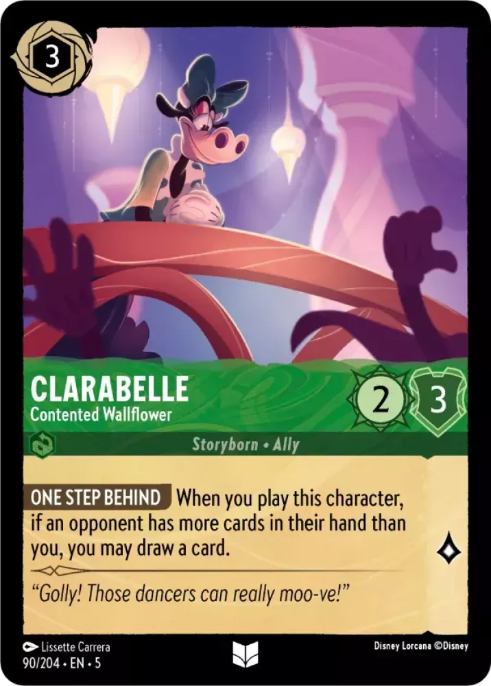 (090) Lorcana Shimmering Skies Single: Clarabelle - Contented Wallflower Holo Uncommon