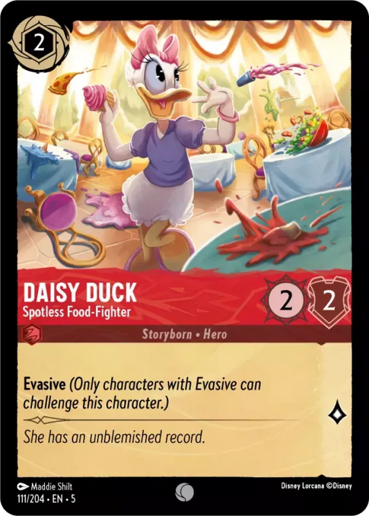 (111) Lorcana Shimmering Skies Single: Daisy Duck - Spotless Food‐Fighter  Common