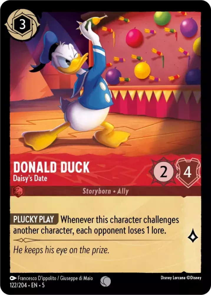 (122) Lorcana Shimmering Skies Single: Donald Duck - Daisy's Date  Common