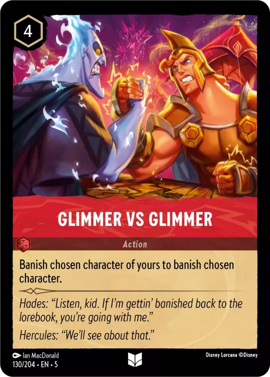 (130) Lorcana Shimmering Skies Single: Glimmer Vs Glimmer  Uncommon