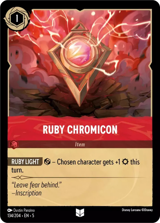 (134) Lorcana Shimmering Skies Single: Ruby Chromicon  Uncommon