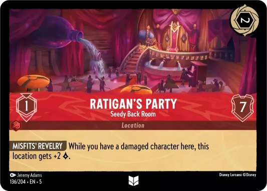 (136) Lorcana Shimmering Skies Single: Ratigan's Party - Seedy Back Room (V.1)  Uncommon