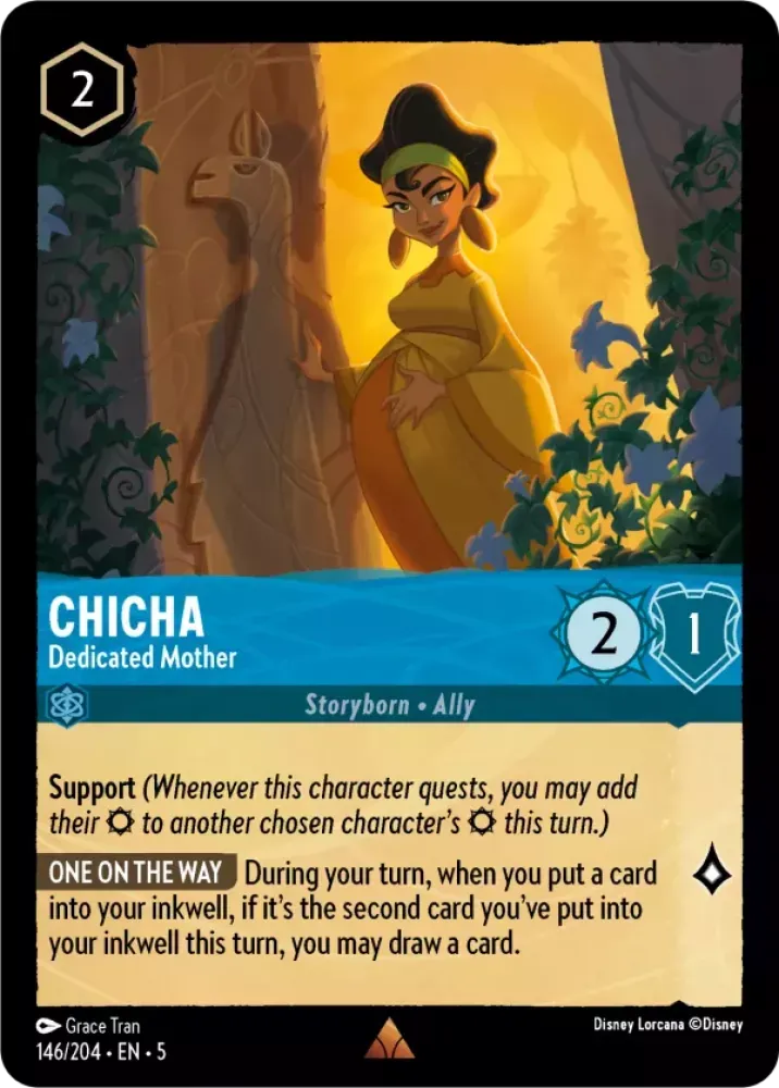 (146) Lorcana Shimmering Skies Single: Chicha - Dedicated Mother Holo Rare