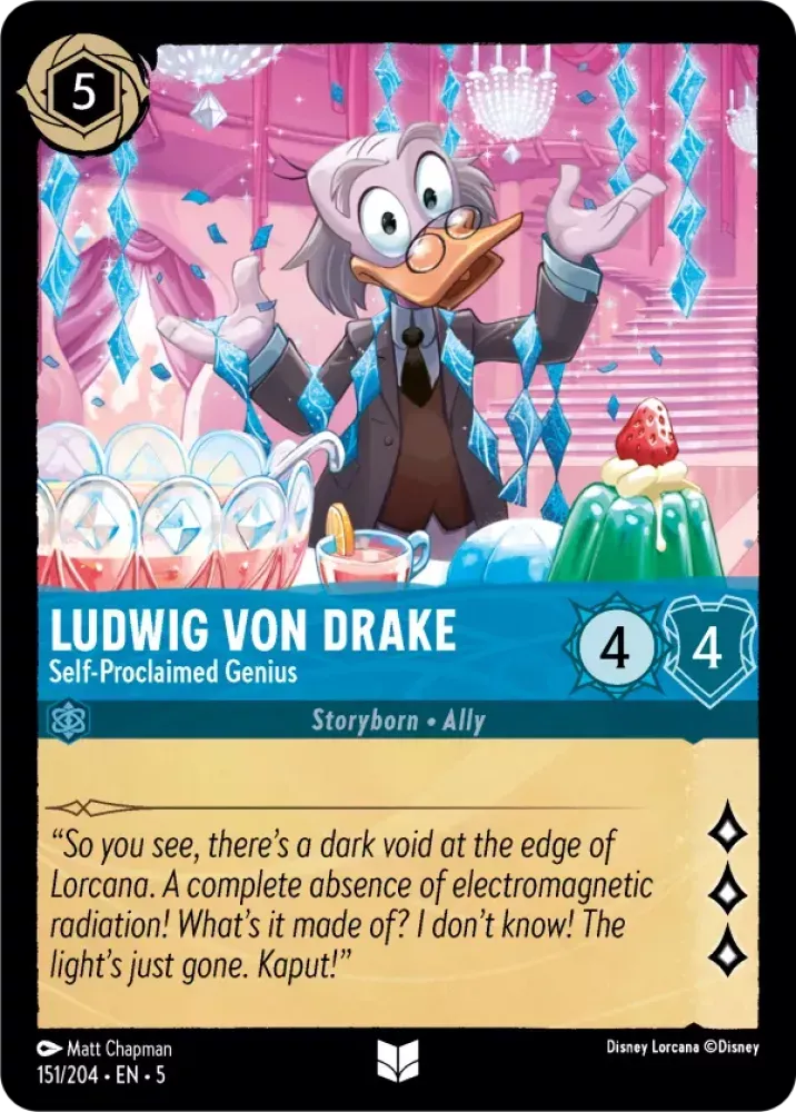 (151) Lorcana Shimmering Skies Single: Ludwig von Drake - Self‐Proclaimed Genius  Uncommon