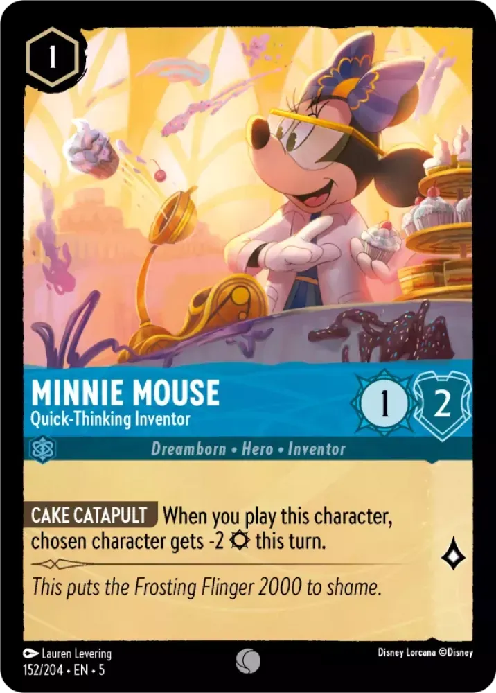 (152) Lorcana Shimmering Skies Single: Minnie Mouse - Quick-Thinking Inventor  Common