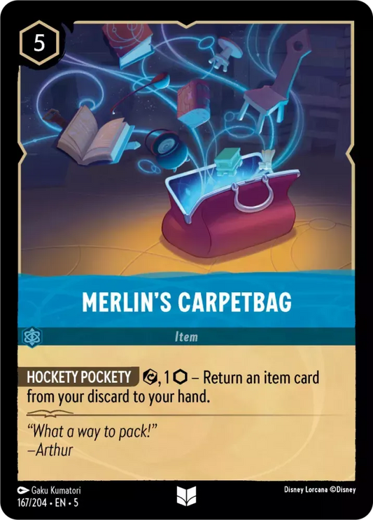 (167) Lorcana Shimmering Skies Single: Merlin's Carpetbag  Uncommon