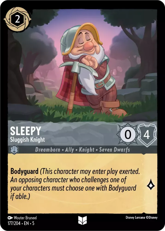 (177) Lorcana Shimmering Skies Single: Sleepy - Sluggish Knight  Uncommon