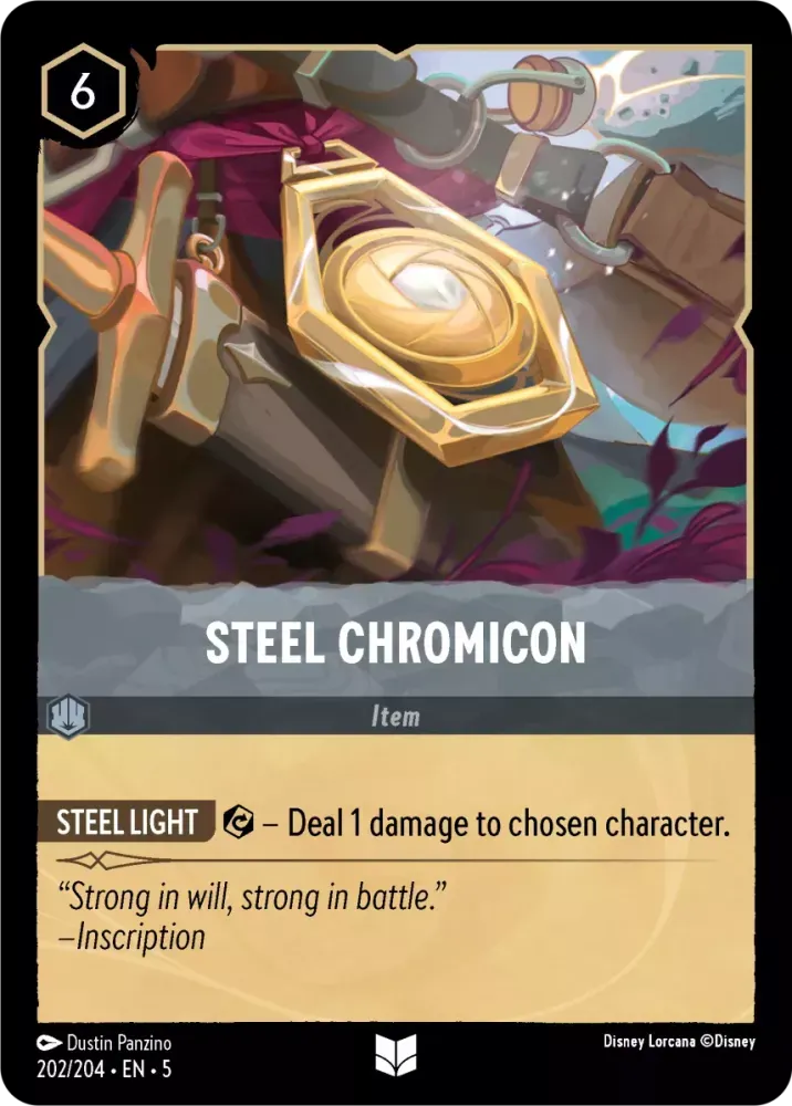 (202) Lorcana Shimmering Skies Single: Steel Chromicon  Uncommon