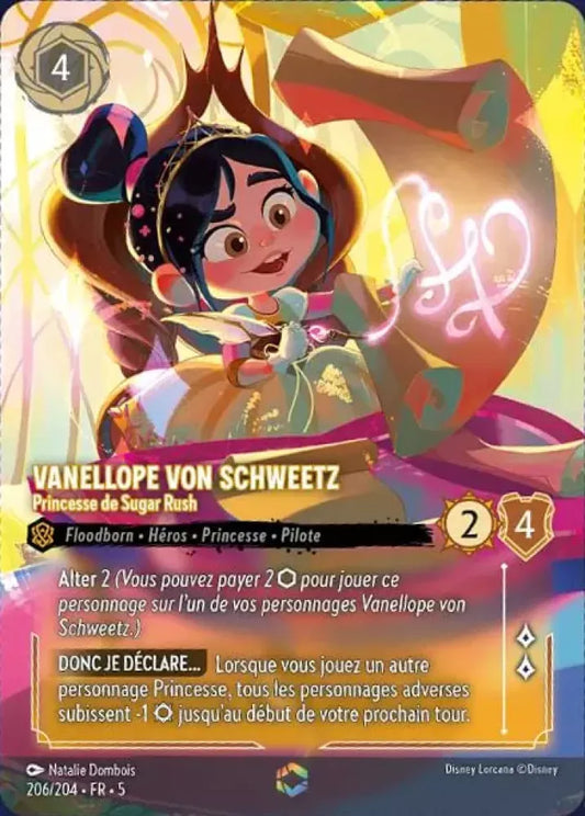 (206) Lorcana Shimmering Skies Single: Vanellope von Schweetz - Sugar Rush Princess (V.2)  Enchanted