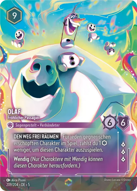 (209) Lorcana Shimmering Skies Single: Olaf - Happy Passenger (V.2)  Enchanted