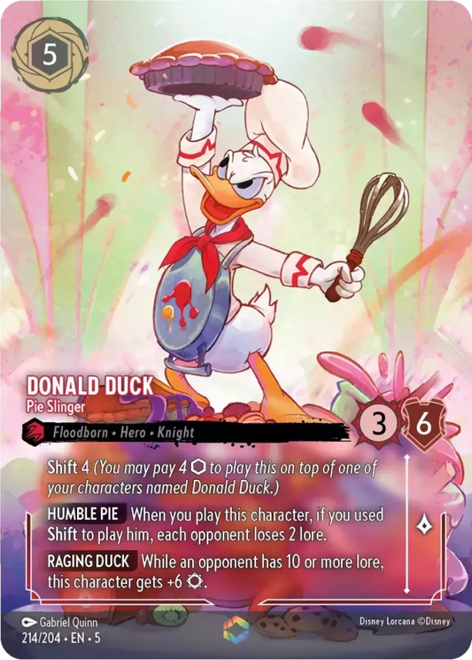 (214) Lorcana Shimmering Skies Single: Donald Duck - Pie Slinger (V.2)  Enchanted