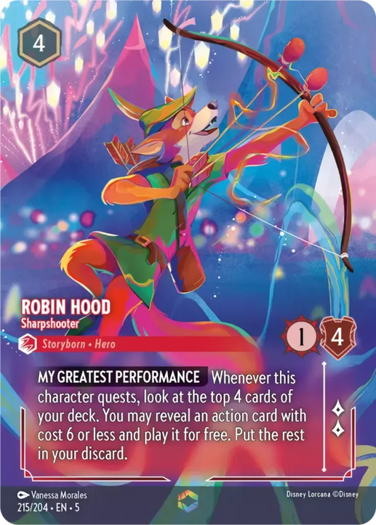 (215) Lorcana Shimmering Skies Single: Robin Hood - Sharpshooter (V.2)  Enchanted