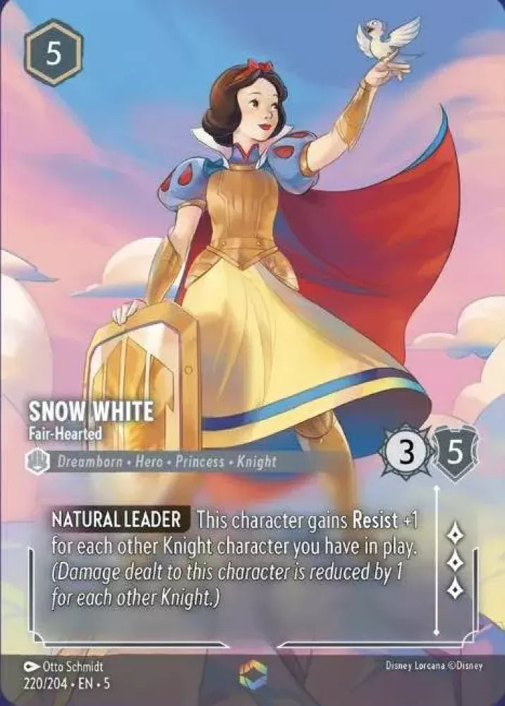 (220) Lorcana Shimmering Skies Single: Snow White - Fair‐Hearted (V.2)  Enchanted