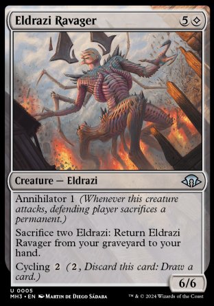 (005) Magic The Gathering Modern Horizons 3 Single: Eldrazi Ravager  Holo Uncommon