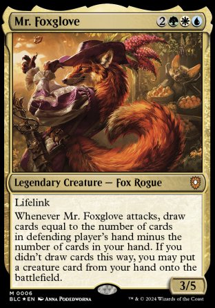 (006) Magic The Gathering Commander: Bloomburrow Single: Mr. Foxglove  Mythic