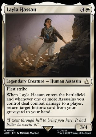 (007) Magic The Gathering Universes Beyond: Assassin's Creed Single: Layla Hassan  Rare