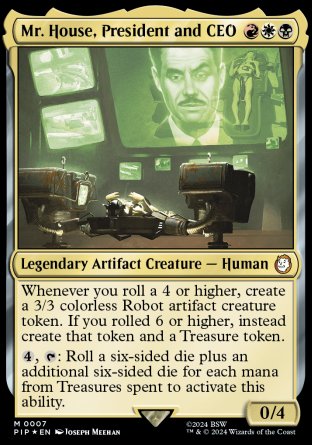 (007) Magic The Gathering Universes Beyond: Fallout Single: Mr. House, President and CEO  Holo Mythic