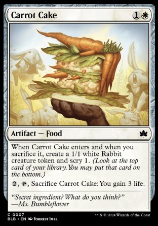 (007) Magic The Gathering Bloomburrow Single: Carrot Cake Holo Common