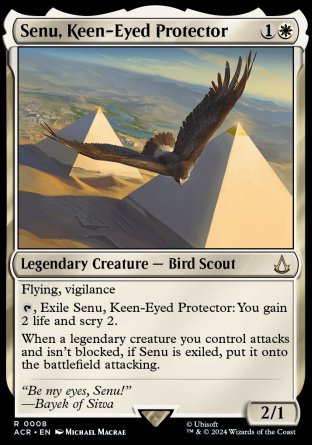 (008) Magic The Gathering Universes Beyond: Assassin's Creed Single: Senu, Keen-Eyed Protector  Rare