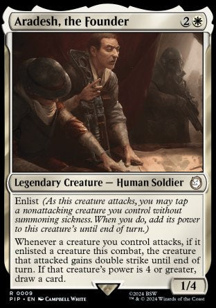 (009) Magic The Gathering Universes Beyond: Fallout Single: Aradesh, the Founder  Holo Rare