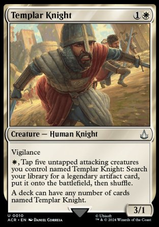 (010) Magic The Gathering Universes Beyond: Assassin's Creed Single: Templar Knight  Uncommon