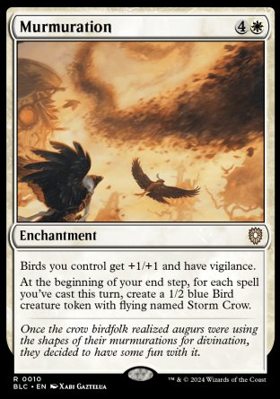 (010) Magic The Gathering Commander: Bloomburrow Single: Murmuration Holo Rare