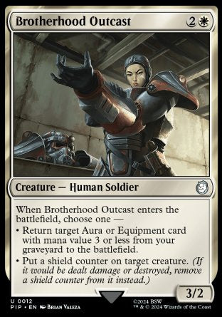 (012) Magic The Gathering Universes Beyond: Fallout Single: Brotherhood Outcast  Holo Uncommon