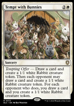 (013) Magic The Gathering Commander: Bloomburrow Single: Tempt with Bunnies  Rare