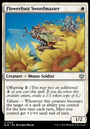 (014) Magic The Gathering Bloomburrow Single: Flowerfoot Swordmaster  Uncommon