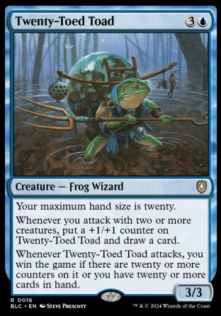 (016) Magic The Gathering Commander: Bloomburrow Single: Twenty-Toed Toad  Rare