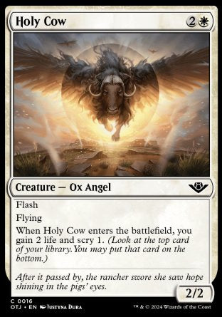 (016) Magic The Gathering Outlaws of Thunder Junction Single: Holy Cow  Common