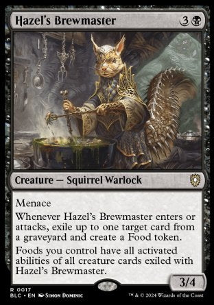 (017) Magic The Gathering Commander: Bloomburrow Single: Hazel's Brewmaster  Rare