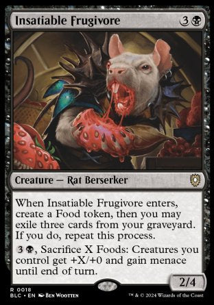 (018) Magic The Gathering Commander: Bloomburrow Single: Insatiable Frugivore  Rare