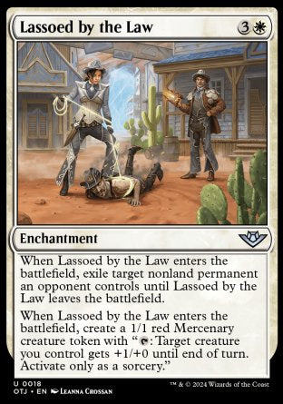 (018) Magic The Gathering Outlaws of Thunder Junction Single: Lassoed by the Law  Uncommon