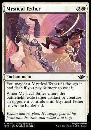 (019) Magic The Gathering Outlaws of Thunder Junction Single: Mystical Tether  Holo Common