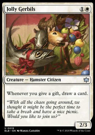 (019) Magic The Gathering Bloomburrow Single: Jolly Gerbils  Uncommon