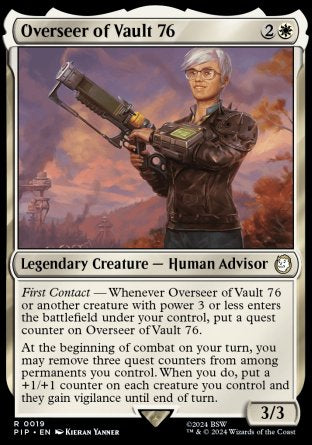 (019) Magic The Gathering Universes Beyond: Fallout Single: Overseer of Vault 76  Holo Rare