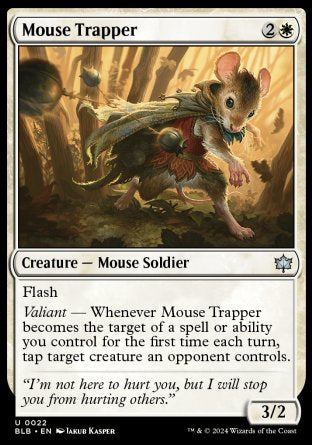 (022) Magic The Gathering Bloomburrow Single: Mouse Trapper Holo Uncommon