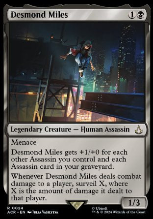 (024) Magic The Gathering Universes Beyond: Assassin's Creed Single: Desmond Miles  Holo Rare