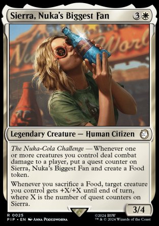 (025) Magic The Gathering Universes Beyond: Fallout Single: Sierra, Nuka's Biggest Fan  Holo Rare