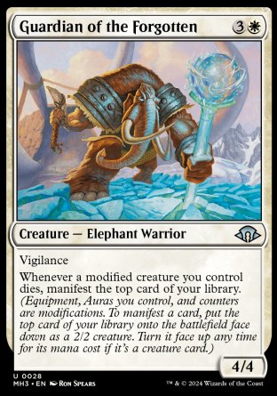 (028) Magic The Gathering Modern Horizons 3 Single: Guardian of the Forgotten  Uncommon