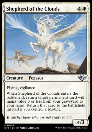 (028) Magic The Gathering Outlaws of Thunder Junction Single: Shepherd of the Clouds  Holo Uncommon