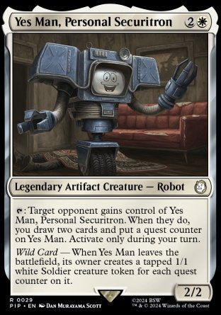 (029) Magic The Gathering Universes Beyond: Fallout Single: Yes Man, Personal Securitron  Rare